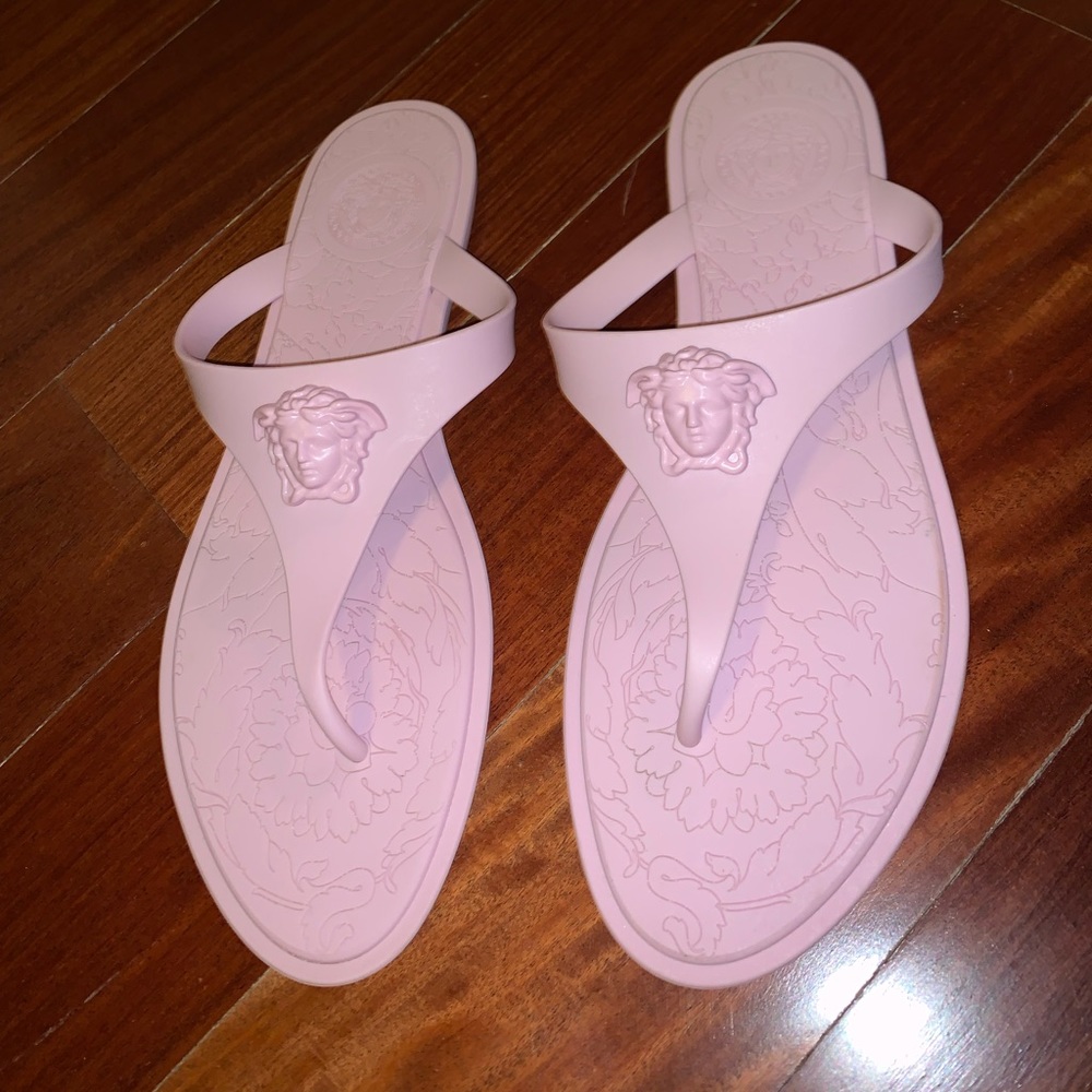Versace Rubber Medusa Thong Sandal